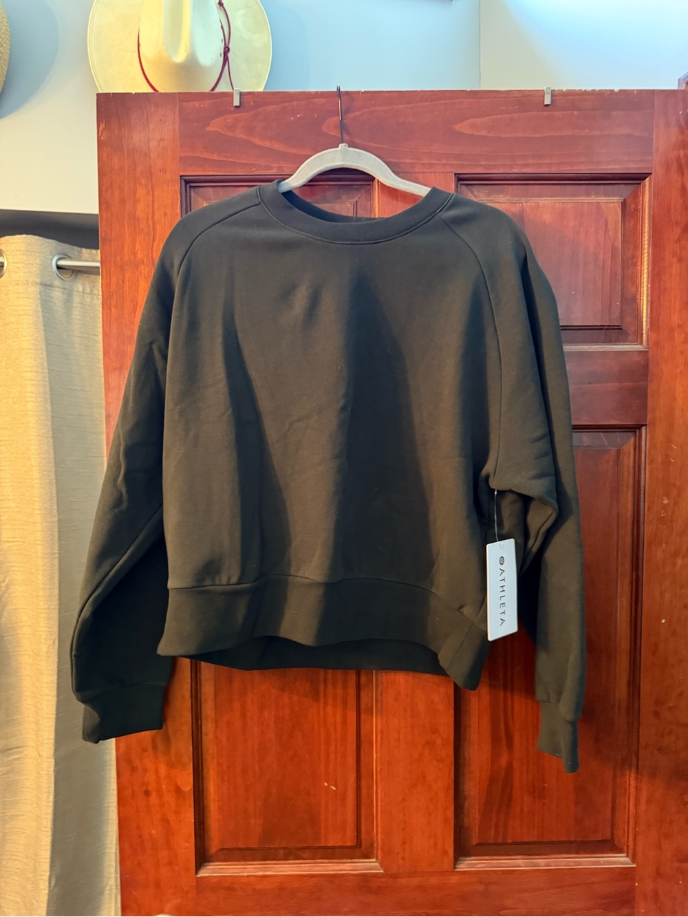 Athleta Black Relaxed Crew Sweatshirt